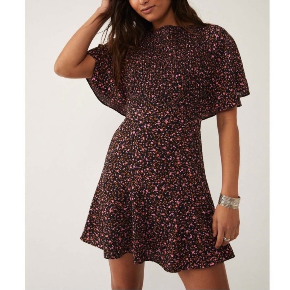 Free People Flutter Sleeve Mini Sundress NWT - Picture 4 of 6